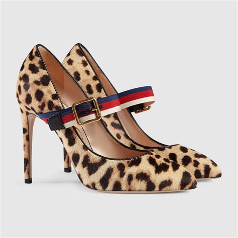 gucci sylvie leopard shoes|Gucci Shoes for Women .